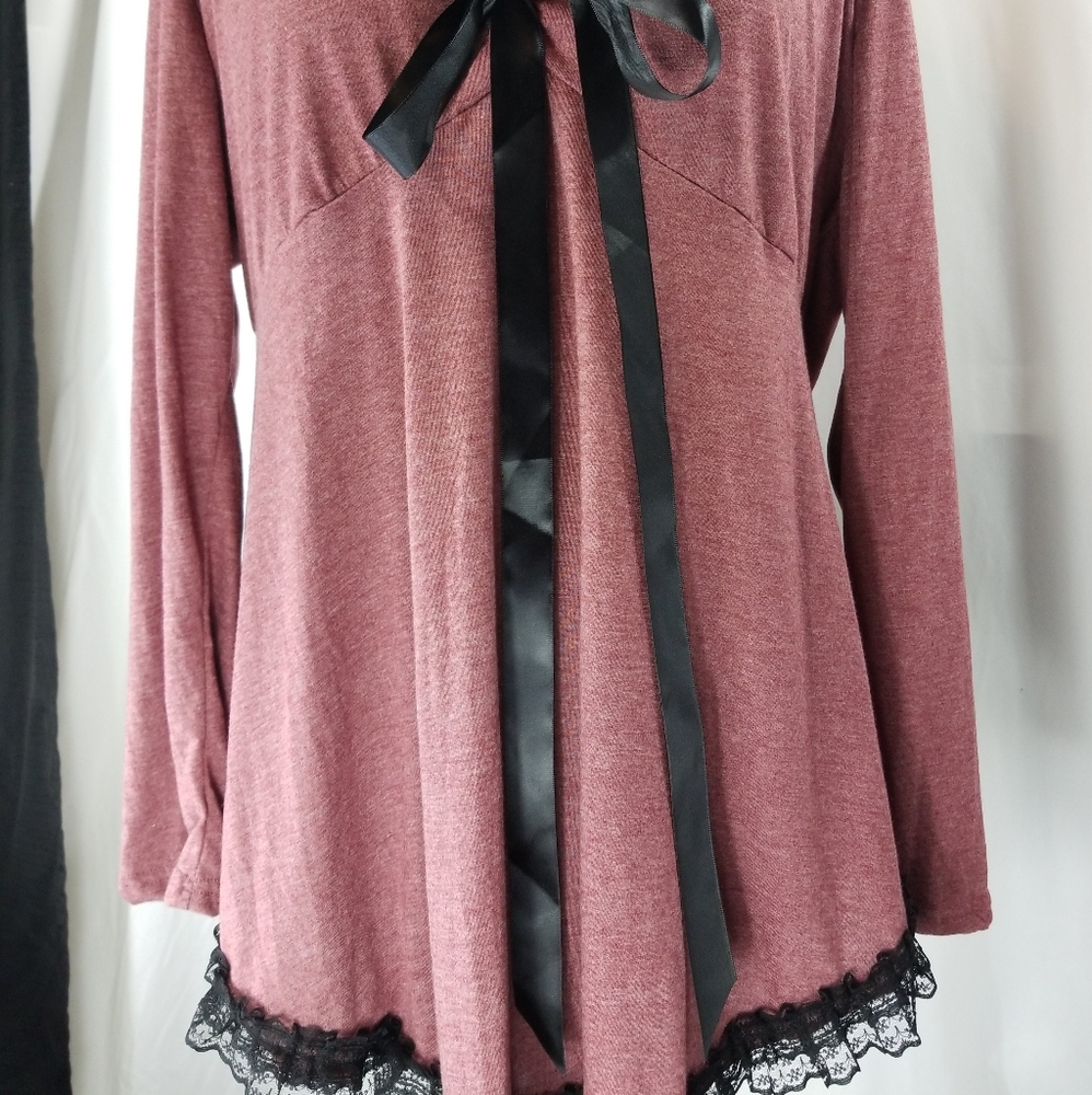 Rose gal Plus badydoll Blouse 18 - Picture 2 of 3
